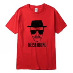 Men Fashion Casual Top Quality Short Sleeve Cotton Blend Loose Heisenberg PrintedTshirt Casual Mens Tshirt Cool Summer Men Tops