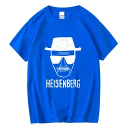 Men Fashion Casual Top Quality Short Sleeve Cotton Blend Loose Heisenberg PrintedTshirt Casual Mens Tshirt Cool Summer Men Tops