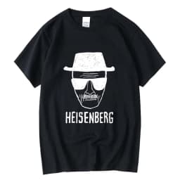 Men Fashion Casual Top Quality Short Sleeve Cotton Blend Loose Heisenberg PrintedTshirt Casual Mens Tshirt Cool Summer Men Tops