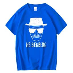Men Fashion Casual Top Quality Short Sleeve Cotton Blend Loose Heisenberg PrintedTshirt Casual Mens Tshirt Cool Summer Men Tops