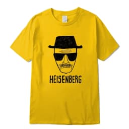 Men Fashion Casual Top Quality Short Sleeve Cotton Blend Loose Heisenberg PrintedTshirt Casual Mens Tshirt Cool Summer Men Tops