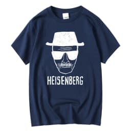 Men Fashion Casual Top Quality Short Sleeve Cotton Blend Loose Heisenberg PrintedTshirt Casual Mens Tshirt Cool Summer Men Tops