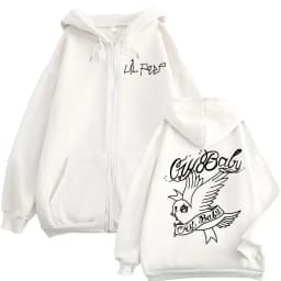 Rapper Lil Peep Cry Baby Zipper Hoodie Men Women Hip Hop Pop Music Zip Up Sweatshirt Autumn Winter High Quality Fleece Pullovers