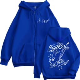Rapper Lil Peep Cry Baby Zipper Hoodie Men Women Hip Hop Pop Music Zip Up Sweatshirt Autumn Winter High Quality Fleece Pullovers