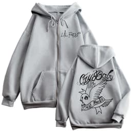 Rapper Lil Peep Cry Baby Zipper Hoodie Men Women Hip Hop Pop Music Zip Up Sweatshirt Autumn Winter High Quality Fleece Pullovers