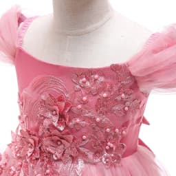 Elegant Wedding Bridemaids Party Girls Dress Tulle Bow Birthday Princess Dresses for Kids Flower Christmas Prom Evening Costumes