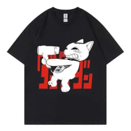 Japan Anime Dandadan Turbo Granny Cat Graphic T Shirt Fashion Cartoon Oversized T-shirt Men Women Vintage Casual Cotton T-shirts