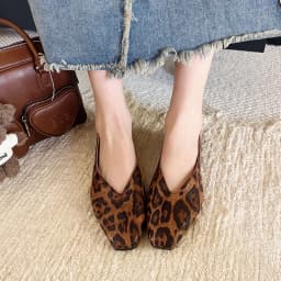 Big Size 35-43Snake Pattern Leather Woman Square Toe Shallow Ballet Flats Wowen Ballerinas Daily Slip on Loafers Mocasines Mujer