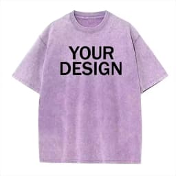 Unisex Cotton Wash T-Shirt Vintage Custom Print Pattern Oversized Short Sleeve T-Shirt Rapper Streetwear Men's Casual T-Shirt