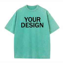Unisex Cotton Wash T-Shirt Vintage Custom Print Pattern Oversized Short Sleeve T-Shirt Rapper Streetwear Men's Casual T-Shirt