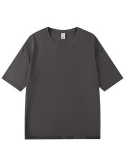 Summer 300gsm Heavy Cotton T-shirts Men Korean Fashion O-Neck Short Sleeve Solid Color Casual Unisex Basic Tees Oversized Tshirt