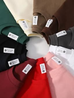 Summer 300gsm Heavy Cotton T-shirts Men Korean Fashion O-Neck Short Sleeve Solid Color Casual Unisex Basic Tees Oversized Tshirt