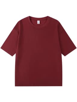 Summer 300gsm Heavy Cotton T-shirts Men Korean Fashion O-Neck Short Sleeve Solid Color Casual Unisex Basic Tees Oversized Tshirt