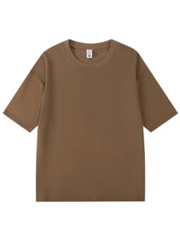 Summer 300gsm Heavy Cotton T-shirts Men Korean Fashion O-Neck Short Sleeve Solid Color Casual Unisex Basic Tees Oversized Tshirt