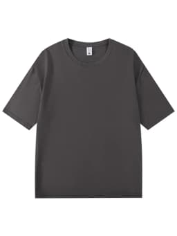 Summer 300gsm Heavy Cotton T-shirts Men Korean Fashion O-Neck Short Sleeve Solid Color Casual Unisex Basic Tees Oversized Tshirt