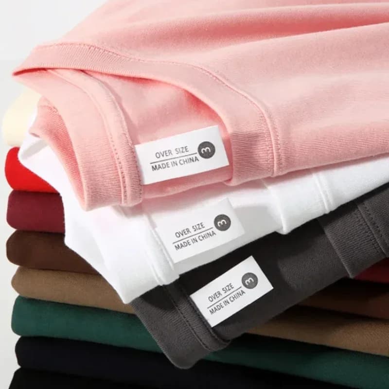 Summer 300gsm Heavy Cotton T-shirts Men Korean Fashion O-Neck Short Sleeve Solid Color Casual Unisex Basic Tees Oversized Tshirt