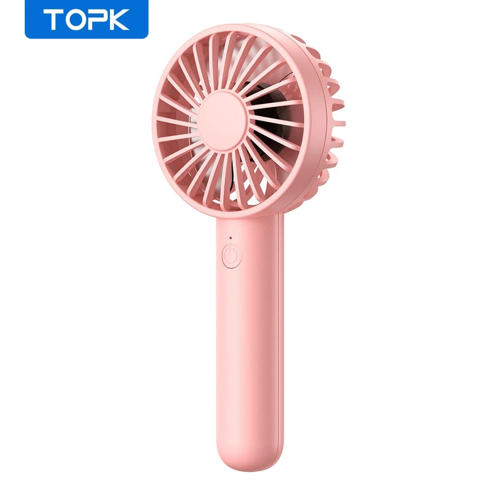 TOPK Mini Portable Fan 1200mAh USB Rechargeable Handheld Fan 3 Speed Personal Super Compact Cooling Fan for Makeup Outdoor