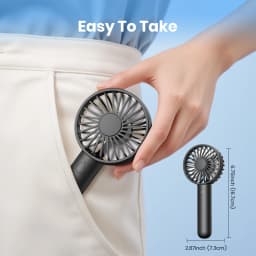 TOPK Mini Portable Fan 1200mAh USB Rechargeable Handheld Fan 3 Speed Personal Super Compact Cooling Fan for Makeup Outdoor