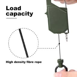 Stretch Hover Lock Keychain Secure Dual-Ring Design for Outdoor Gear Backpacks Camping Keyholer 90cm Anti-Loss Retractable Hook