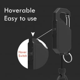 Stretch Hover Lock Keychain Secure Dual-Ring Design for Outdoor Gear Backpacks Camping Keyholer 90cm Anti-Loss Retractable Hook