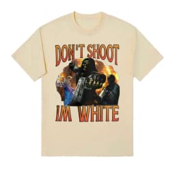 Funny Don't Shoot Im White Meme Graphic T-shirts for Men Casual Humor Short Sleeve T Shirt Unisex Vintage Fashion Gothic T-shirt