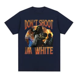 Funny Don't Shoot Im White Meme Graphic T-shirts for Men Casual Humor Short Sleeve T Shirt Unisex Vintage Fashion Gothic T-shirt