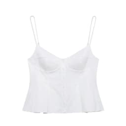 MUJER 2025 Striped Pleated Tops for Women White Sexy Backless Top Women Strap Camisole Beach Top Female Tanks Camis Women's Tops
