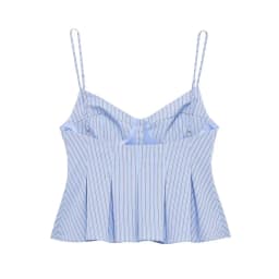 MUJER 2025 Striped Pleated Tops for Women White Sexy Backless Top Women Strap Camisole Beach Top Female Tanks Camis Women's Tops