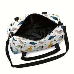 Cartoon Dinosaur Pattern Print Large Capacity Luggage Bag For Boy/Girls Best Gifts 2D Cartoon Outdoor Fitness Bag For Children