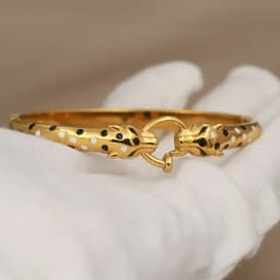 316L Classic Stainless Steel Unique Leopard Open Bracelet for Women Elegant Bangles Rust-proof Animal Bangle Wrist Jewelry
