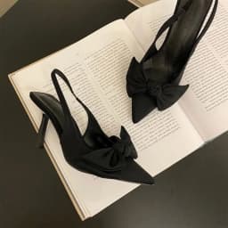 Slim Heels Fashion Stunning Tender Sandals For Women Spring Summer High-End Attractive Pointed Toe Cap Bow High Heel Sandals