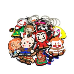 50PCS Keychains Terror Movie Character Keyring fit Friends Key Gift Car Key Accessories Horror Style Women Men Scary Key Holder