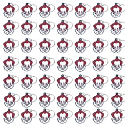 50PCS Keychains Terror Movie Character Keyring fit Friends Key Gift Car Key Accessories Horror Style Women Men Scary Key Holder