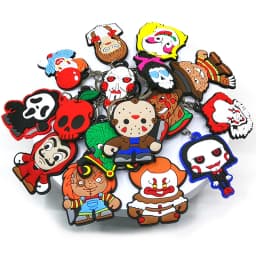 50PCS Keychains Terror Movie Character Keyring fit Friends Key Gift Car Key Accessories Horror Style Women Men Scary Key Holder