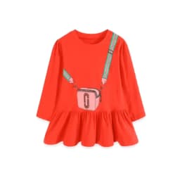 Jumping Meters 2-7T Long Sleeve Girls T Shirts With Skirts Bag Print For 2-7 Years Children's Blouses Kids Tees Tops Autumn Wear