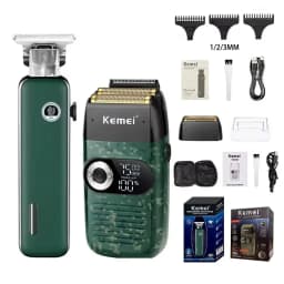 Kemei KM-2027 KM-5098 Professional Hair Clipper and Beard Trimmer New Design USB Rechargeable Shaver for Men Electric Clippers