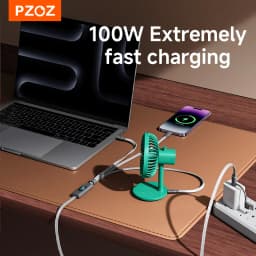 PZOZ For 3 in 1 charger fast charging cable usb c to type c micro lightning iPhone iPad MacBook Samsung Huawei led display cable