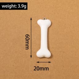 10pcs 60*20mm Resin Simulated Bone Charms Pendants for Jewelry Making Necklace Earrings DIY Accessories Supplies