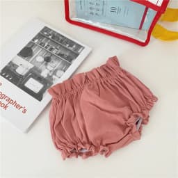 Baby Girls Bloomer Toddler Cotton Linen Shorts Frill Diaper Cover 0-2 Years
