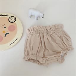 Baby Girls Bloomer Toddler Cotton Linen Shorts Frill Diaper Cover 0-2 Years