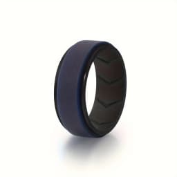 7Pcs Colorful Silicone Rings for Men, 8mm Wide Rubber Wedding Bands, Soft Breathable Hypoallergenic Rings, US Size 7-15