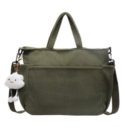 New Corduroy Tote Bag with Zipper Closure, Chic Daily Commuter Handbag Shoulder Crossbody Bag, Ideal for Shopping & Everyday Use