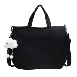 New Corduroy Tote Bag with Zipper Closure, Chic Daily Commuter Handbag Shoulder Crossbody Bag, Ideal for Shopping & Everyday Use