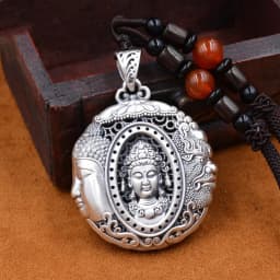 Retro Relief Demons Buddhas Pendant For Men Jewelry Blessing Amulet Necklace Male Female Choker Accessories
