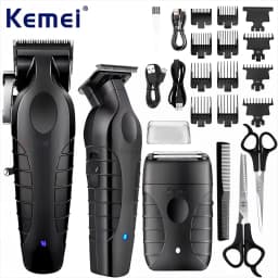 Kemei Professional Hair Clipper Kit Electric Shaver Male Hair Cutting Machine Machine Hair Clipper Kit for Men Electric Trimmer