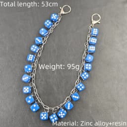 2026 New Model DIY Lucky Colorful Dice Pants Chain Fashionable Men And Women One's Waist Luxury Accessories Hip Hop Key Chain