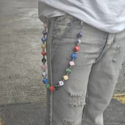 2026 New Model DIY Lucky Colorful Dice Pants Chain Fashionable Men And Women One's Waist Luxury Accessories Hip Hop Key Chain