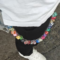 2026 New Model DIY Lucky Colorful Dice Pants Chain Fashionable Men And Women One's Waist Luxury Accessories Hip Hop Key Chain