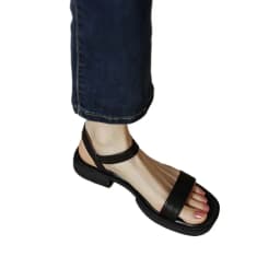2025 Summer Women Sandals Low Heels Basic Genuine Leather Concise Office Plus Size 35-42 Ladies Casual Outdoor Shoes