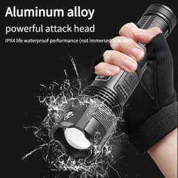 XHP70 Lamp Beads 3000 Lumens Super Bright Flashlight Rechargeable LED Flashlights Powerful Flashlight for Camping Emergencies